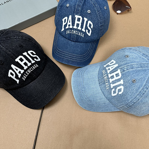 バレンシアガ  ファッショナブルなデニムベースボールキャップ