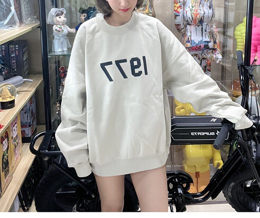 フィアオブゴッド   コットンクルーネックプルオーバーパーカー
