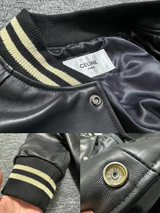 セリーヌ Cロゴ 牛革 ジャケット アウター