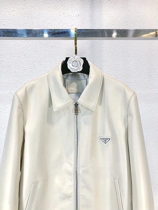 プラダ三角ロゴ 羊革 ジャケット アウター