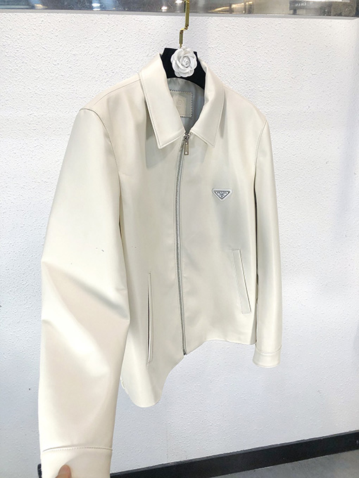 プラダ三角ロゴ 羊革 ジャケット アウター