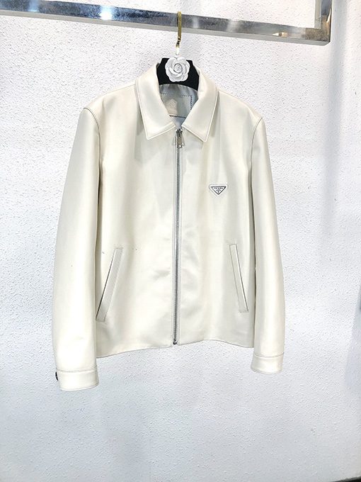 プラダ三角ロゴ 羊革 ジャケット アウター