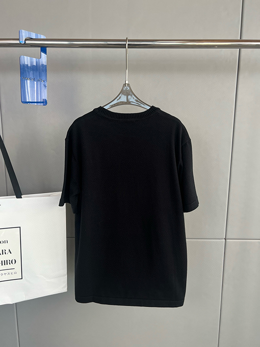 ルイヴィトンコピー クルーネックニット半袖Tシャツ