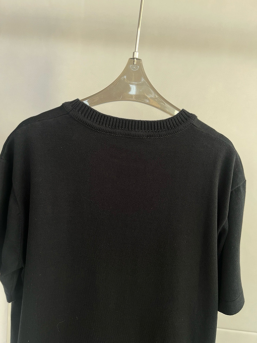ルイヴィトンコピー クルーネックニット半袖Tシャツ