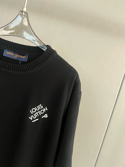 ルイヴィトンコピー クルーネックニット半袖Tシャツ
