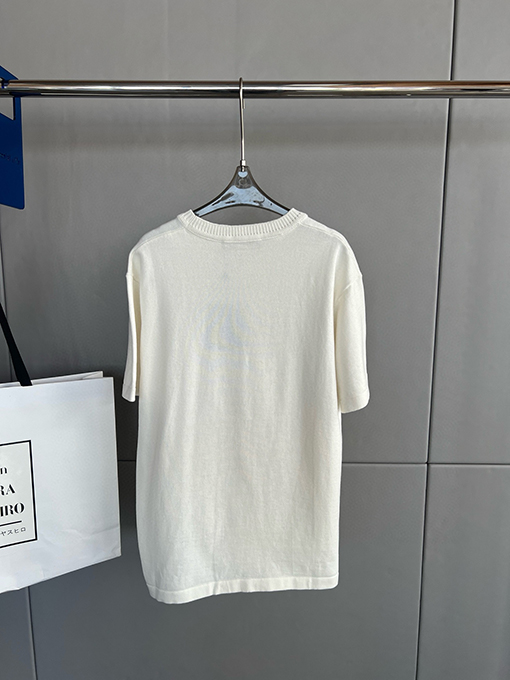 ルイヴィトンコピー クルーネックニット半袖Tシャツ