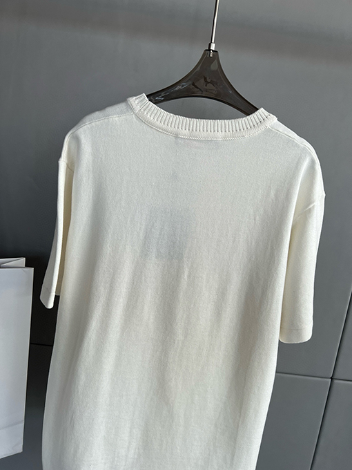 ルイヴィトンコピー クルーネックニット半袖Tシャツ