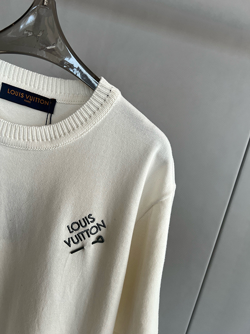 ルイヴィトンコピー クルーネックニット半袖Tシャツ