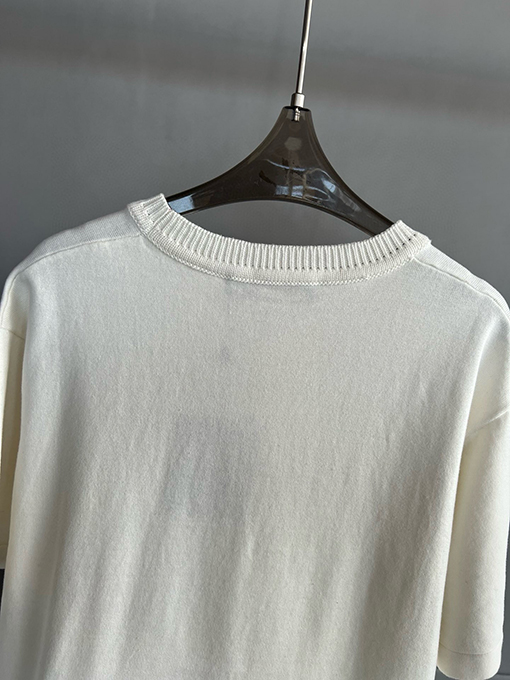 ルイヴィトンコピー クルーネックニット半袖Tシャツ