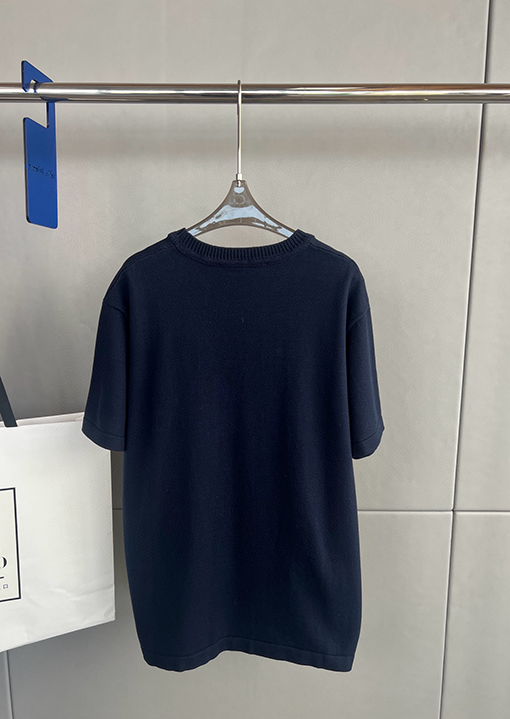ルイヴィトンコピー クルーネックニット半袖Tシャツ