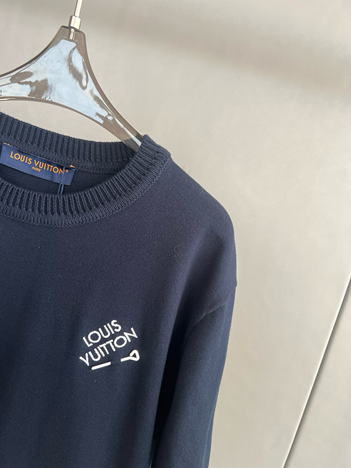 ルイヴィトンコピー クルーネックニット半袖Tシャツ