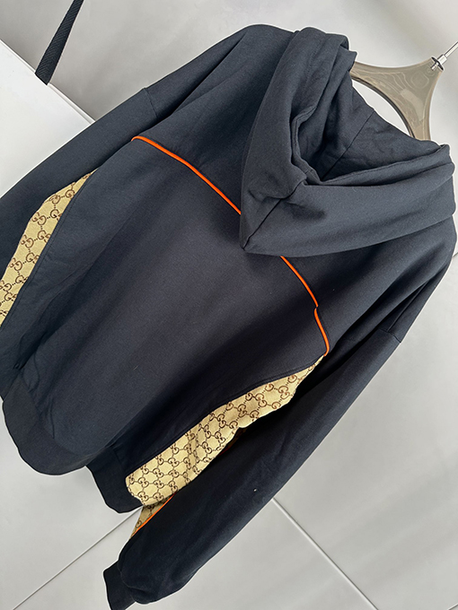 グッチ   ジップアップコットン平織りニットジャケット