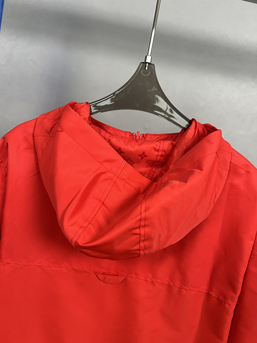 ルイヴィトン   ナイロンダブルジッパーフード付きトレンチコート