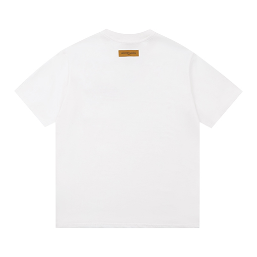 ルイヴィトン スエードフォーム文字プリント半袖Tシャツ
