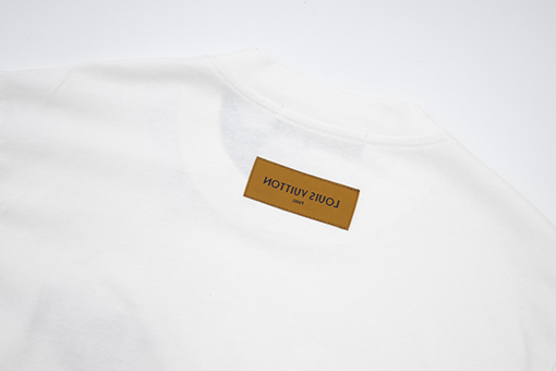 ルイヴィトン スエードフォーム文字プリント半袖Tシャツ