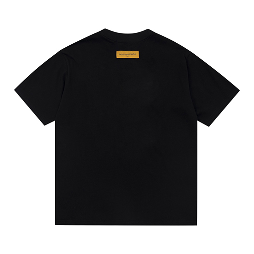 ルイヴィトン スエードフォーム文字プリント半袖Tシャツ