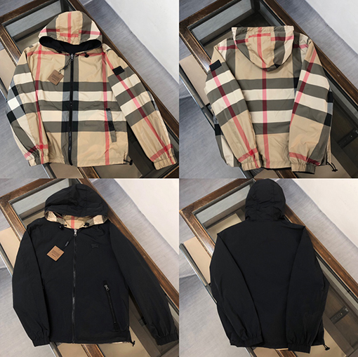 バーバリー 両面ウインドブレーカーの薄いジャケット