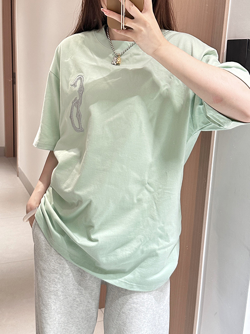 ディオール   新しい刺繍綿半袖Tシャツ