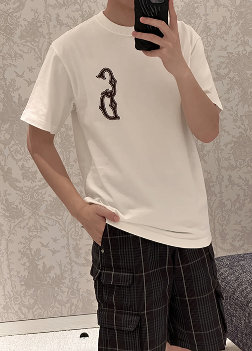 ディオール   新しい刺繍綿半袖Tシャツ