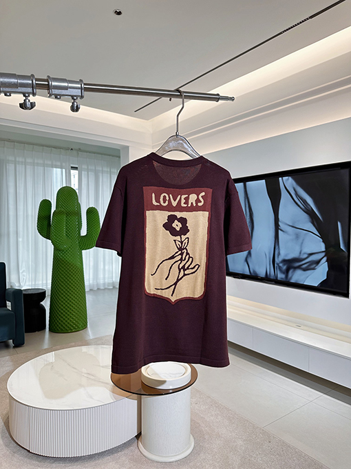 ルイヴィトン ジャカードニット半袖Tシャツ