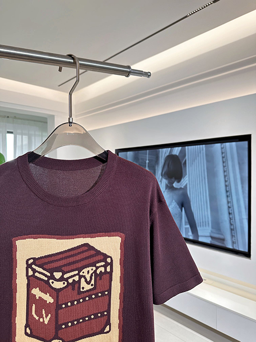 ルイヴィトン ジャカードニット半袖Tシャツ