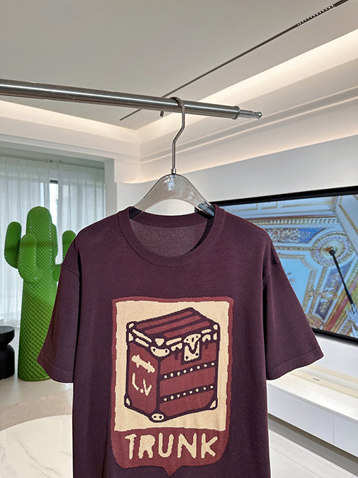 ルイヴィトン ジャカードニット半袖Tシャツ