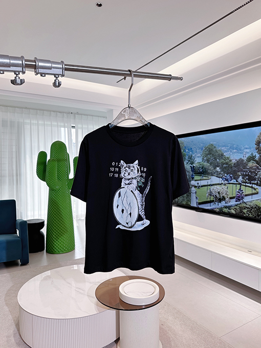 マルタンマルジェラ 新しい猫シリーズの半袖Tシャツ