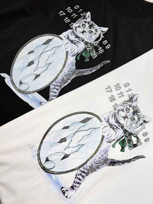 マルタンマルジェラ 新しい猫シリーズの半袖Tシャツ