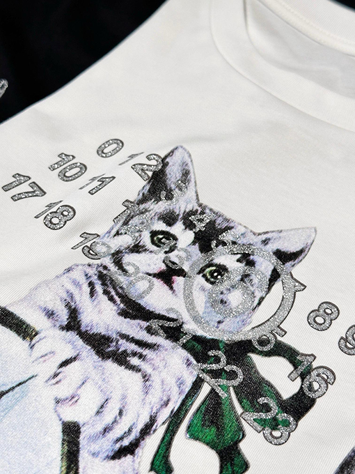 マルタンマルジェラ 新しい猫シリーズの半袖Tシャツ