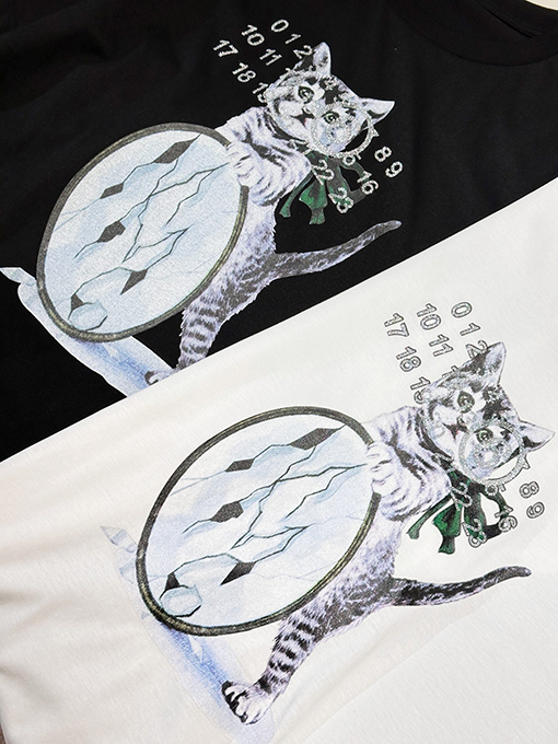 マルタンマルジェラ 新しい猫シリーズの半袖Tシャツ