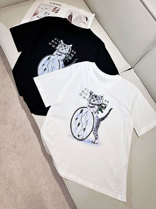 マルタンマルジェラ 新しい猫シリーズの半袖Tシャツ