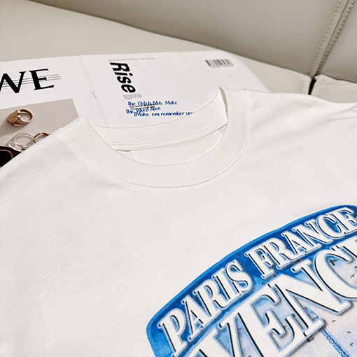 ジバンシイコピー 最新の鉄塔プリントラウンドネック半袖Tシャツ