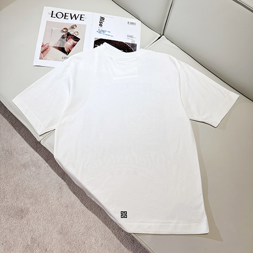 ジバンシイコピー 最新の鉄塔プリントラウンドネック半袖Tシャツ