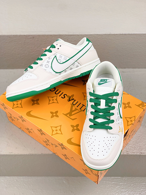 Louis Vuitton x Nike  ダンクシリーズローカットカジュアルスポーツスケートボードシューズ