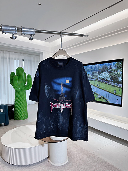 バレンシアガスーパーコピー  パリエッフェル塔半袖Tシャツ