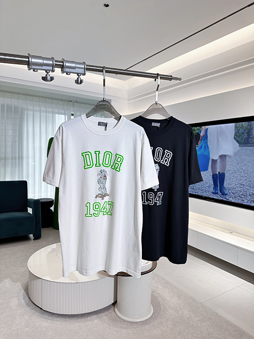 ディオール コピー ボビー犬の植毛プリント半袖Tシャツ