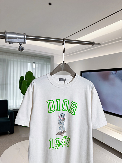 ディオール コピー ボビー犬の植毛プリント半袖Tシャツ