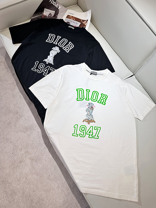 ディオール コピー ボビー犬の植毛プリント半袖Tシャツ