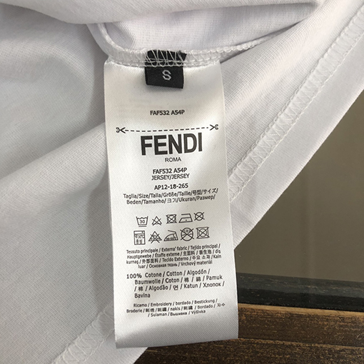 フェンディコピー   トッププリントクラフトパターンロゴカップルコットン半袖Tシャツ