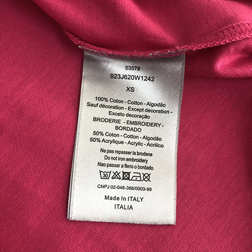 ディオールスーパーコピー 刺繍文字デザインクルーネック半袖Tシャツ