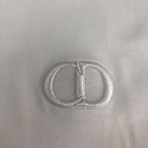 ディオールスーパーコピー 刺繍文字デザインクルーネック半袖Tシャツ