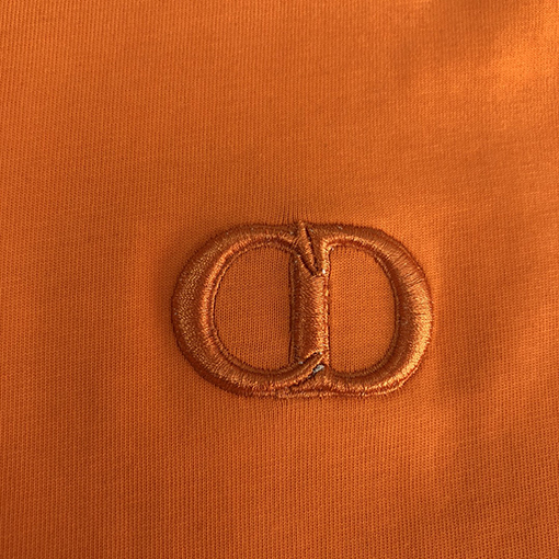 ディオールスーパーコピー 刺繍文字デザインクルーネック半袖Tシャツ