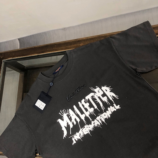 バレンシアガコピー プリントデザインクルーネック半袖Tシャツ
