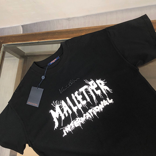 バレンシアガコピー プリントデザインクルーネック半袖Tシャツ