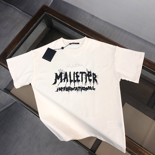バレンシアガコピー プリントデザインクルーネック半袖Tシャツ