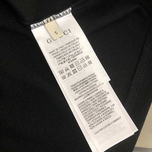 グッチ   プリント文字デザインクルーネック半袖Tシャツ