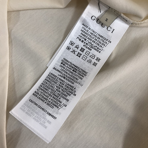 グッチ   プリント文字デザインクルーネック半袖Tシャツ