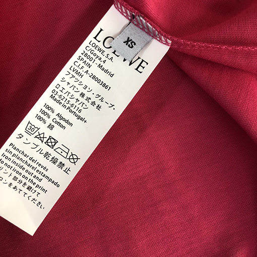 ロエベ 刺繍ロゴデザインラウンドネック半袖Tシャツ