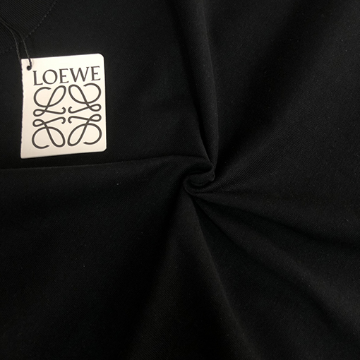 ロエベコピー   プリントクラフトパターンロゴラウンドネック半袖Tシャツ