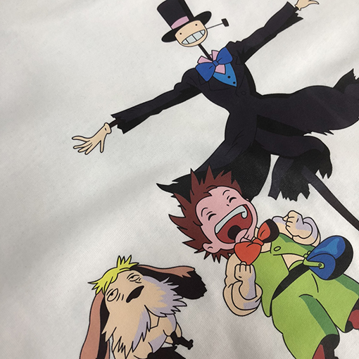 ロエベコピー   プリントクラフトパターンロゴラウンドネック半袖Tシャツ